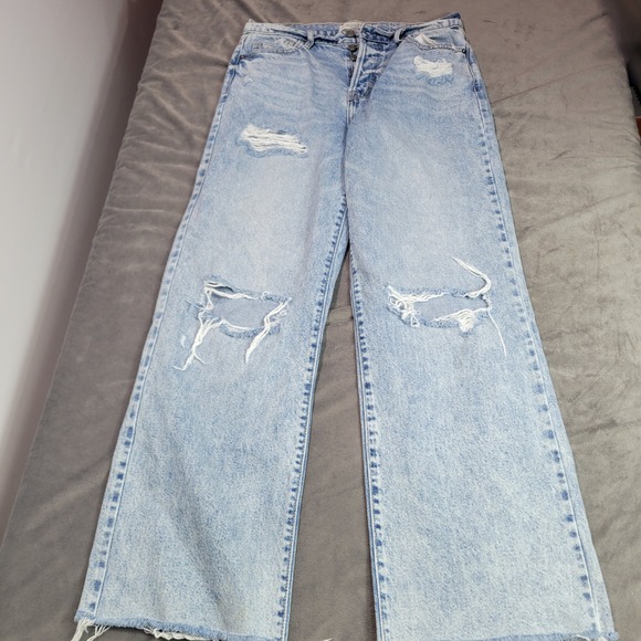 Hidden Jeans Denim - Hidden Jeans Los Angeles Wide Leg Distressed Light Wash‎ Denim HD9109D-M Size 29
